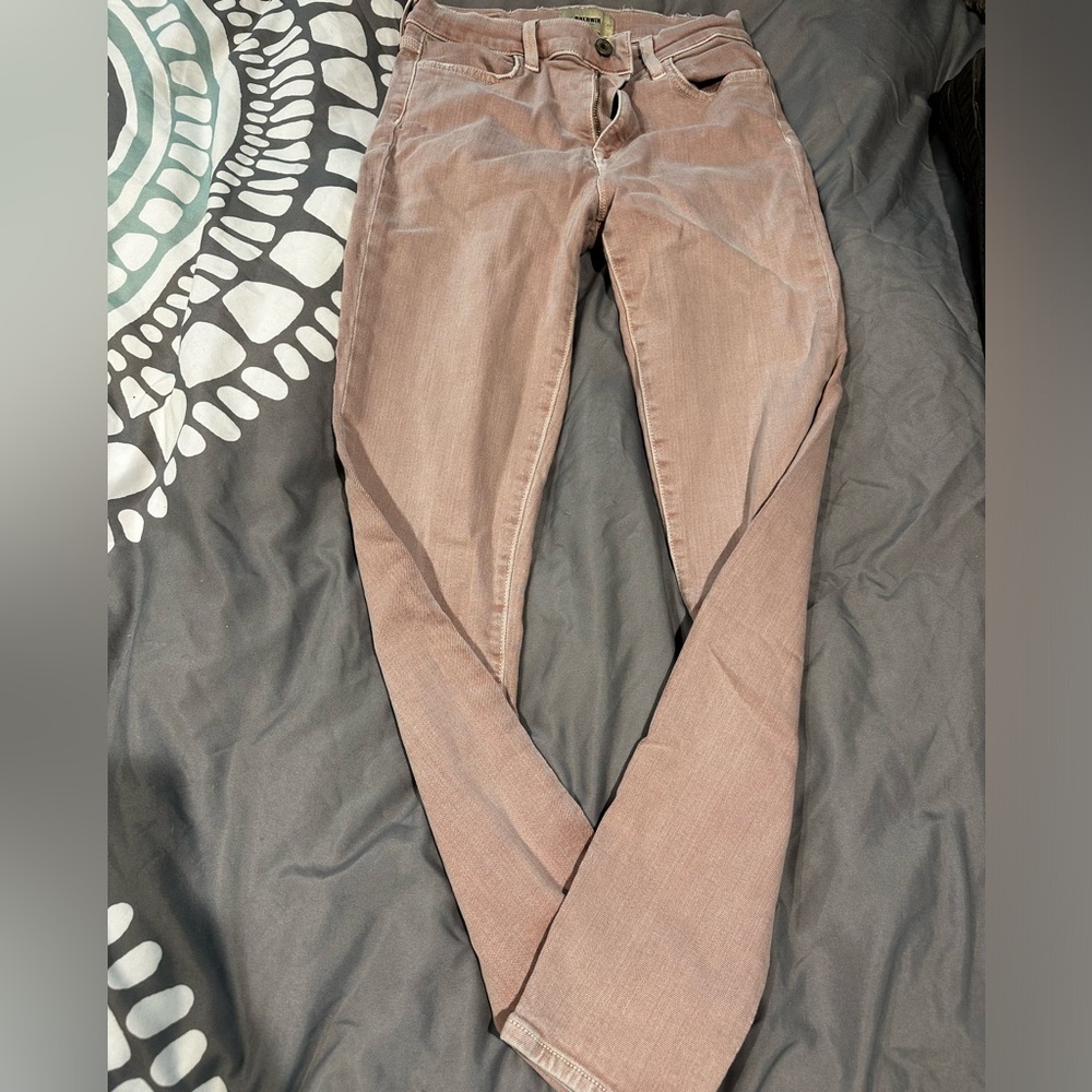 Baldwin Denim Karlie Pink High Rise Cropped Skinny Jeans